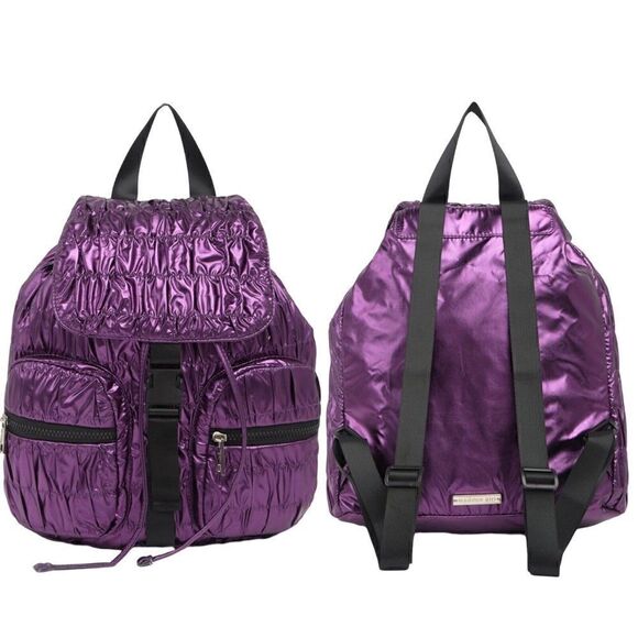 Madden Girl purple parachute, ruched backpack. - Picture 1 of 9